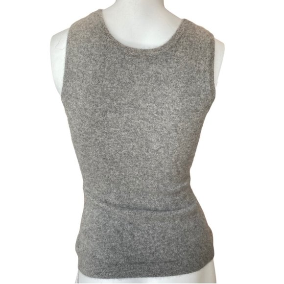 Robert Michaels Cashmere gray Sleeveless Sweater w/Sequins size S - Picture 2 of 7
